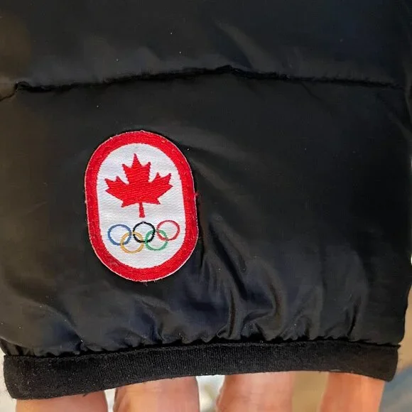 HBC Official Outfitter 2014 Olympics Reversible Down Puffer Jacket Red Black M - Picture 11 of 16
